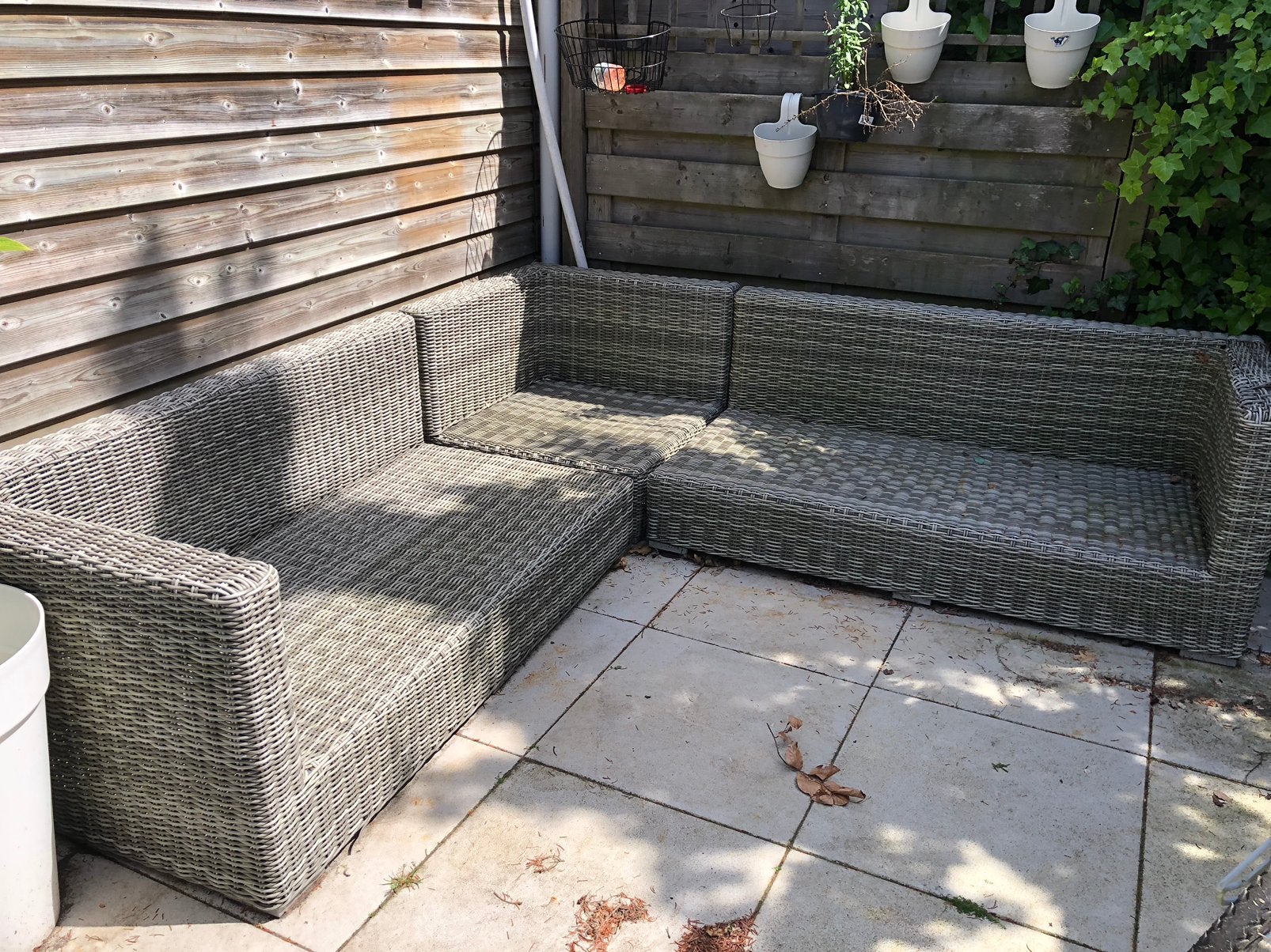 Tuinbank, loungebank, Ophalen, Gebruikt, Wicker