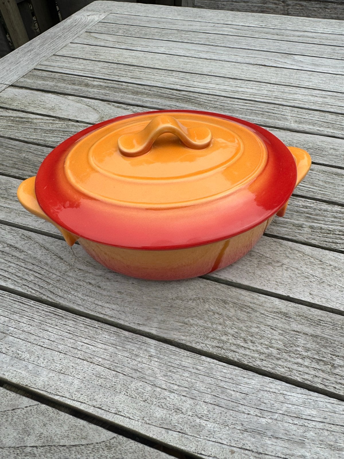 Cosy & Trendy Ovenschaal/Braadpan met Deksel - Oranje, Ophalen, Braadpan, Met deksel, Zo goed als nieuw