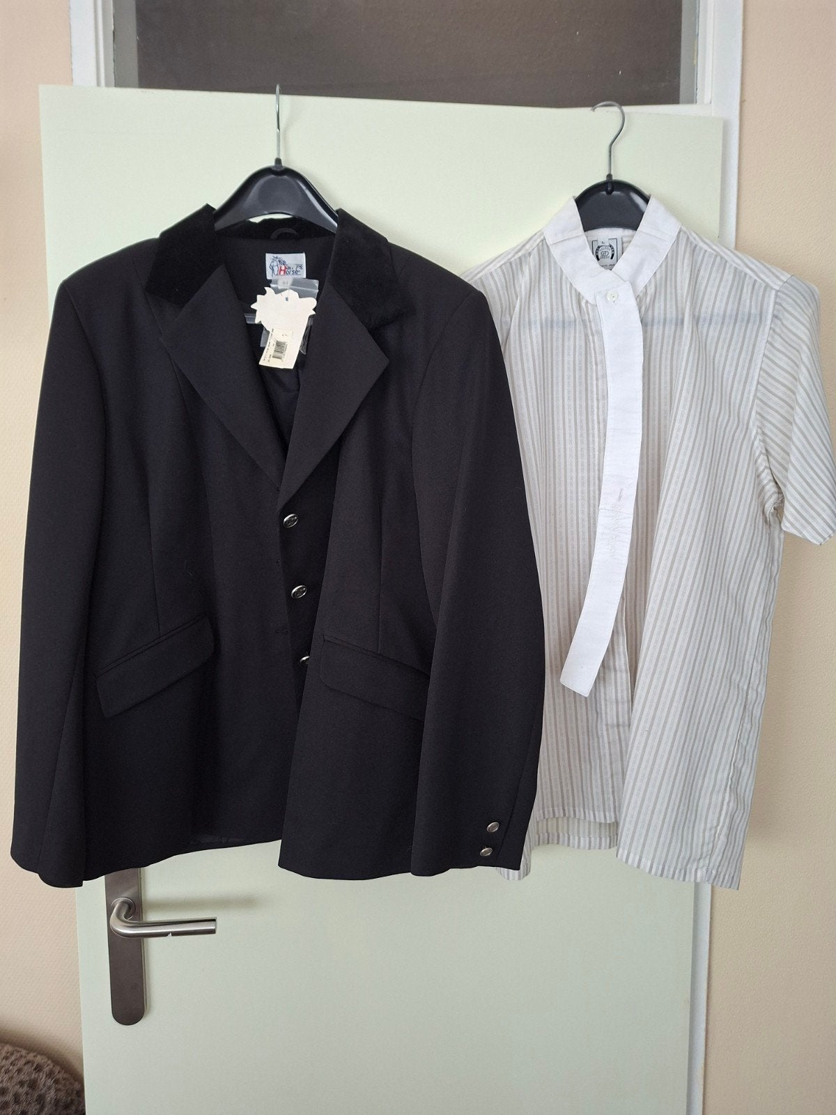 Wedstrijdjasje maat 44 met blouse maat L, Ophalen, Harry's horse, Zwart, Maat 42/44 (L)