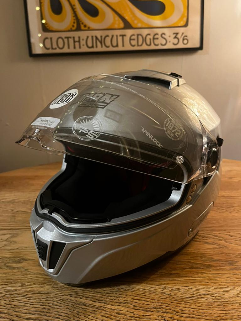 H04. Nolan N86 Motorhelm - Maat XS - Zilver, XS, Nolan, Ophalen of Verzenden, Nieuw zonder kaartje