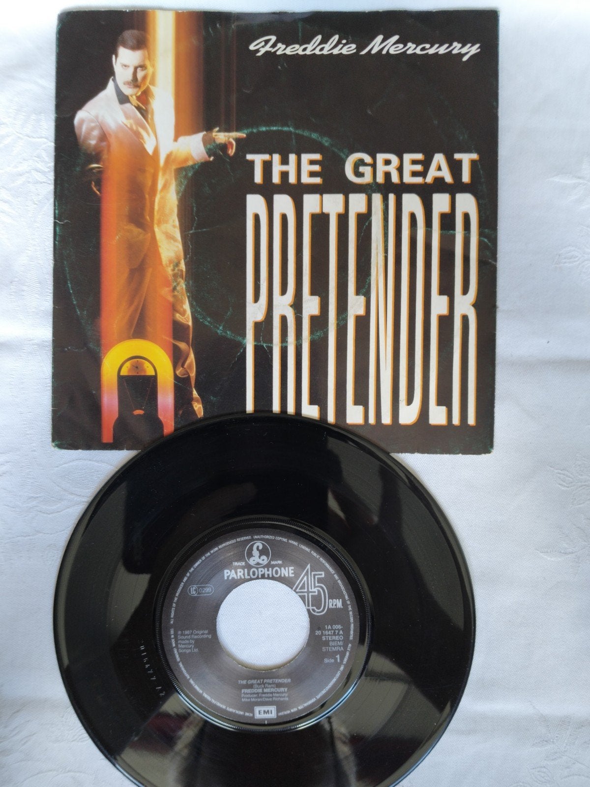 Freddie Mercury - The Great Pretender (Single), Cd's en Dvd's, Gebruikt, 7 inch, Pop, Overige typen