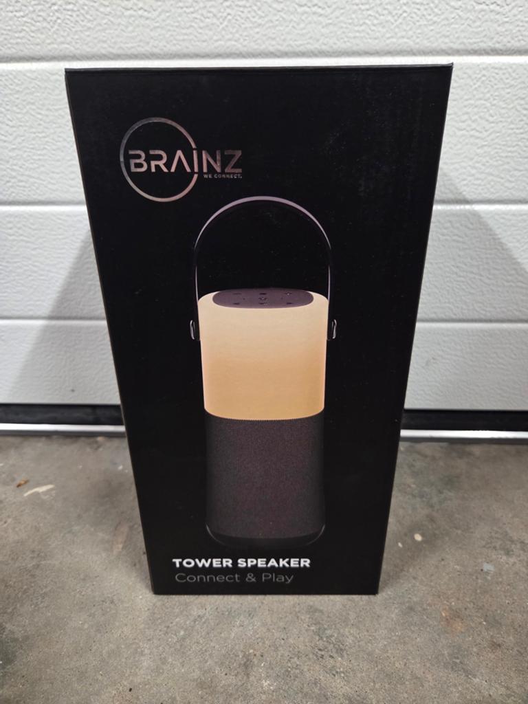 Brainz Tower Speaker Zwart LED Verlichting, Overige merken, Overige typen, Nieuw, Ophalen of Verzenden