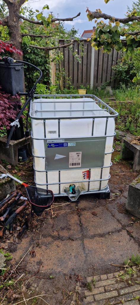Ibc container gebruikt, Tuin en Terras, Ophalen, Kunststof, Gebruikt, Met kraantje