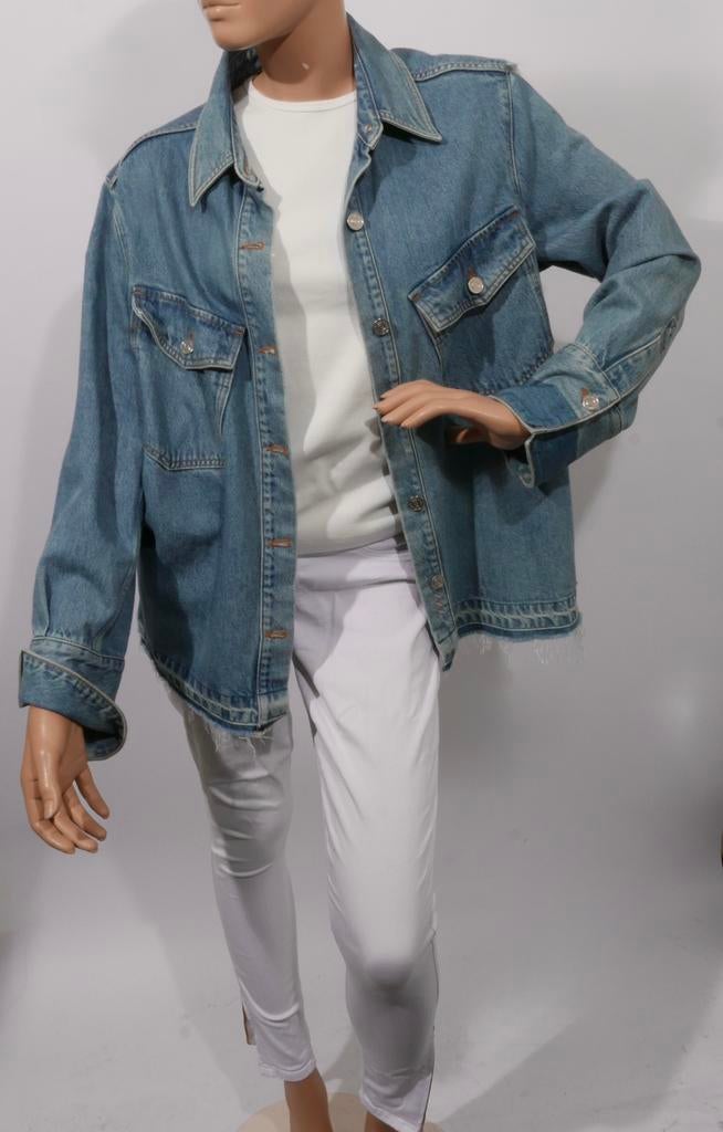 SCOTCH & SODA oversized denim jacket maat S ZGAN, Ophalen of Verzenden, Zo goed als nieuw, Maat 36 (S), Blauw