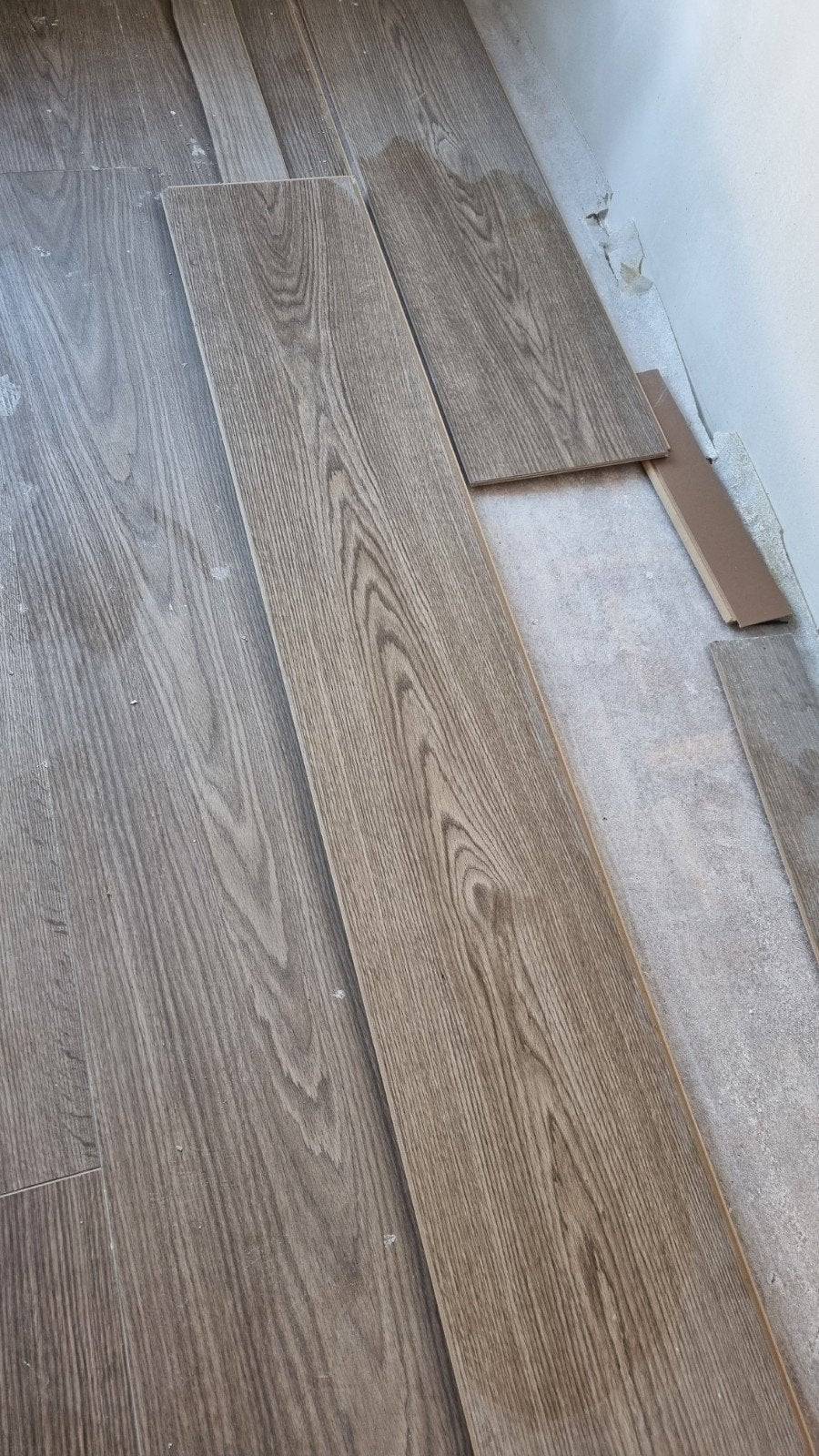 Laminaatvloer - Licht houtnerf design, Ophalen, Gebruikt, 50 tot 150 cm, 10 m² of meer
