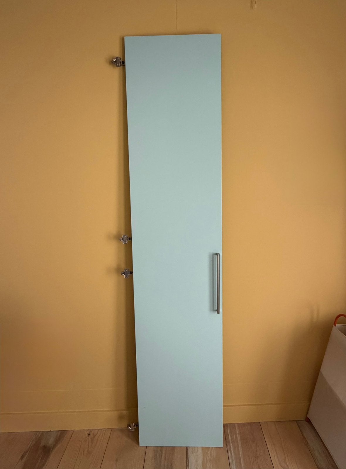 Gratis op te halen: lichtblauwe Ikea Pax deur 229x50, Ophalen, Zo goed als nieuw, 50 tot 100 cm, 200 cm of meer