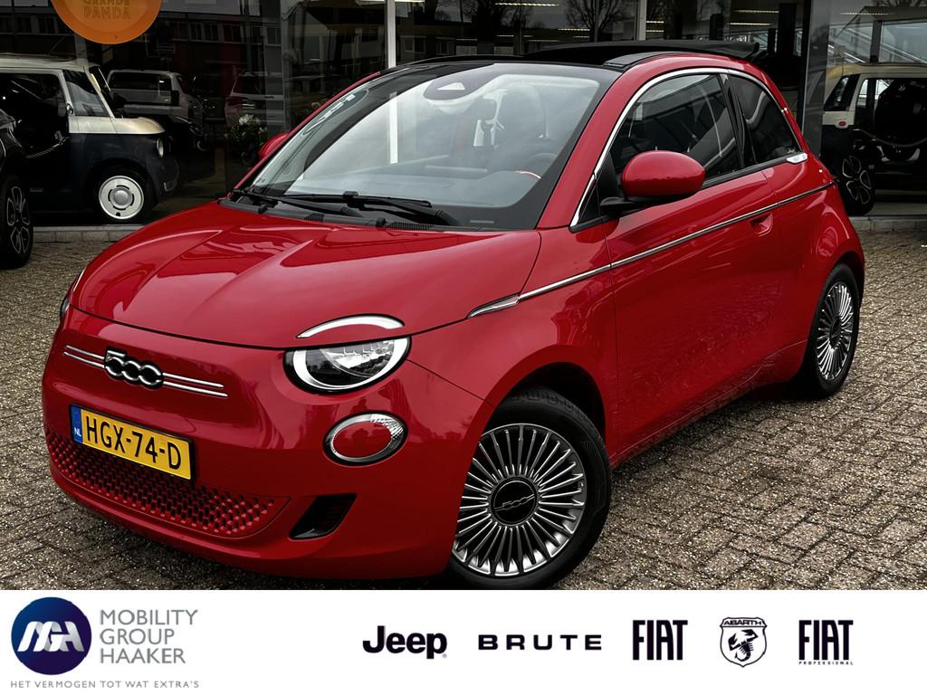 Fiat 500c 42 kWh Cabrio | Carplay | Cruise control |, Auto's, Stof, 321 km, Automatische klimaatregeling, Cabriolet