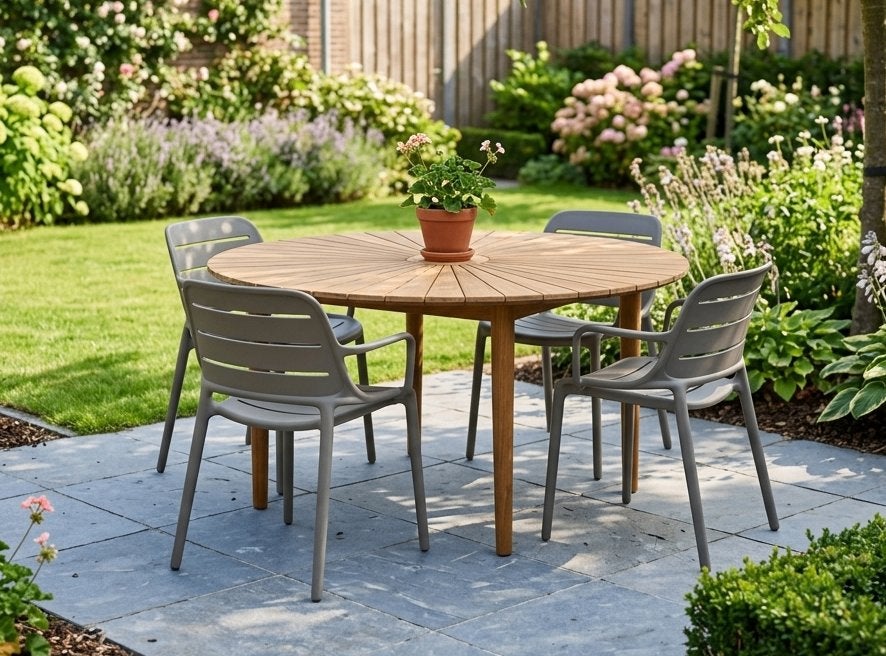 Tuinset Teak | Rond 150cm | Opruiming > 50% korting
