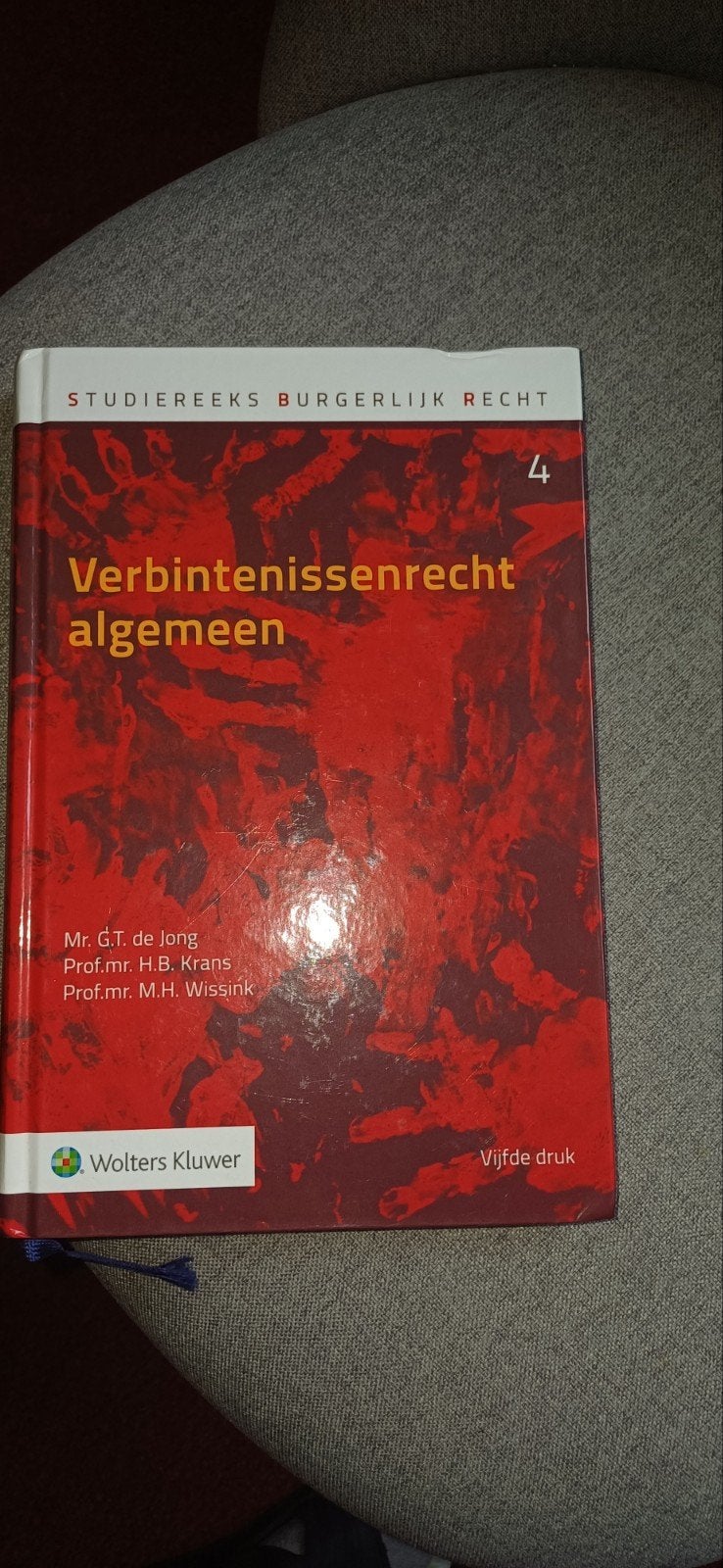 Verplichte literatuur: Verbintenissenrecht algemeen, Boeken, Ophalen of Verzenden, Mr. G.T. de Jong, Prof.mr. H.B. Krans, Prof.mr. M.H. Wissink