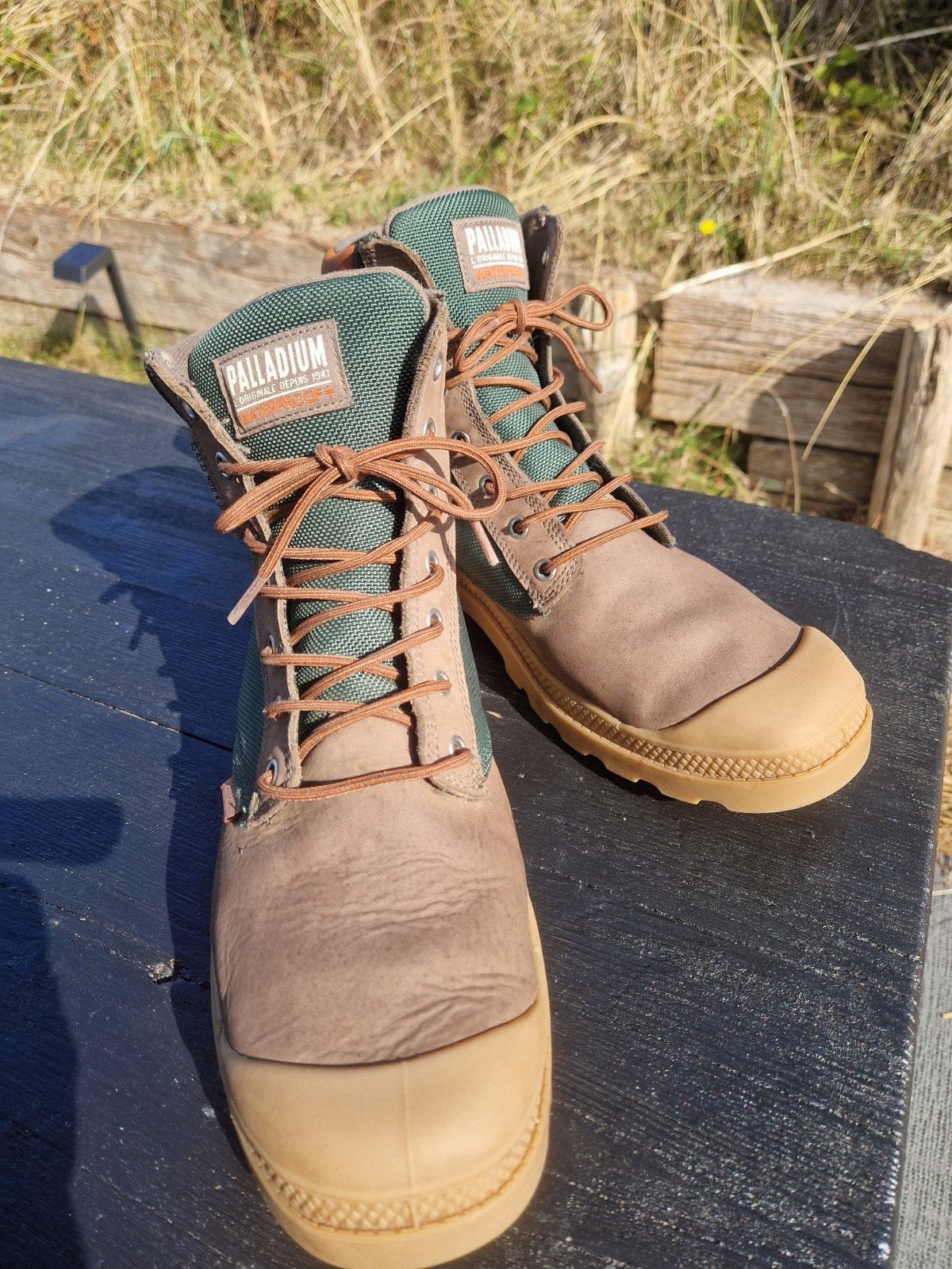 palladium waterproof boots 43, Bruin, Boots, Ophalen of Verzenden, Zo goed als nieuw