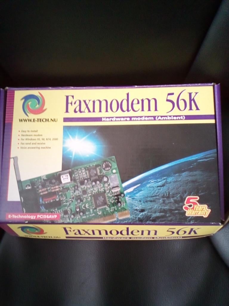 Fax modem 56K, Verzenden, Nieuw, Router, E-Tech