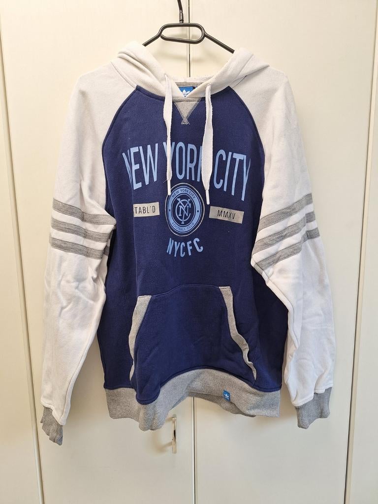Adidas hoodie maat L - Blauw/Wit, Kleding | Heren, Truien en Vesten, Maat 52/54 (L), Blauw, Ophalen of Verzenden, Adidas