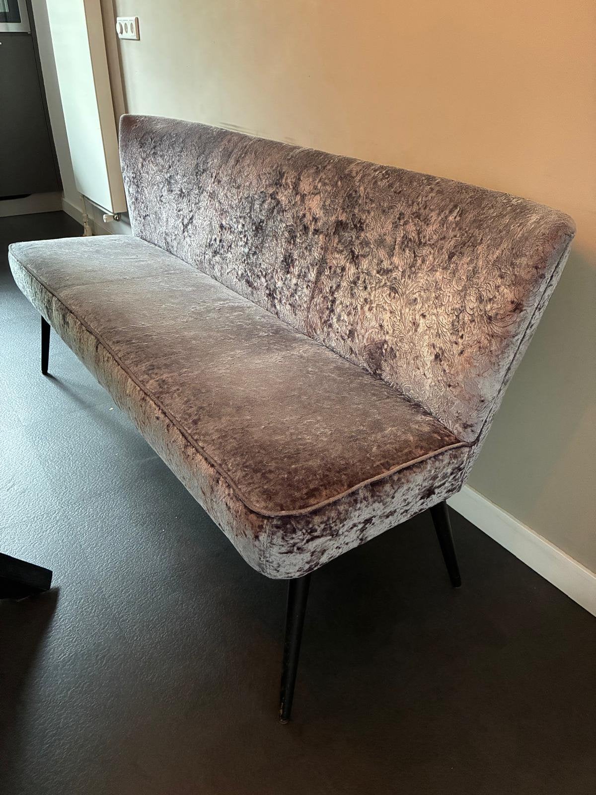 Eettafel bank velvet 160cm, Ophalen, 150 tot 200 cm, Tweepersoons, 75 tot 100 cm