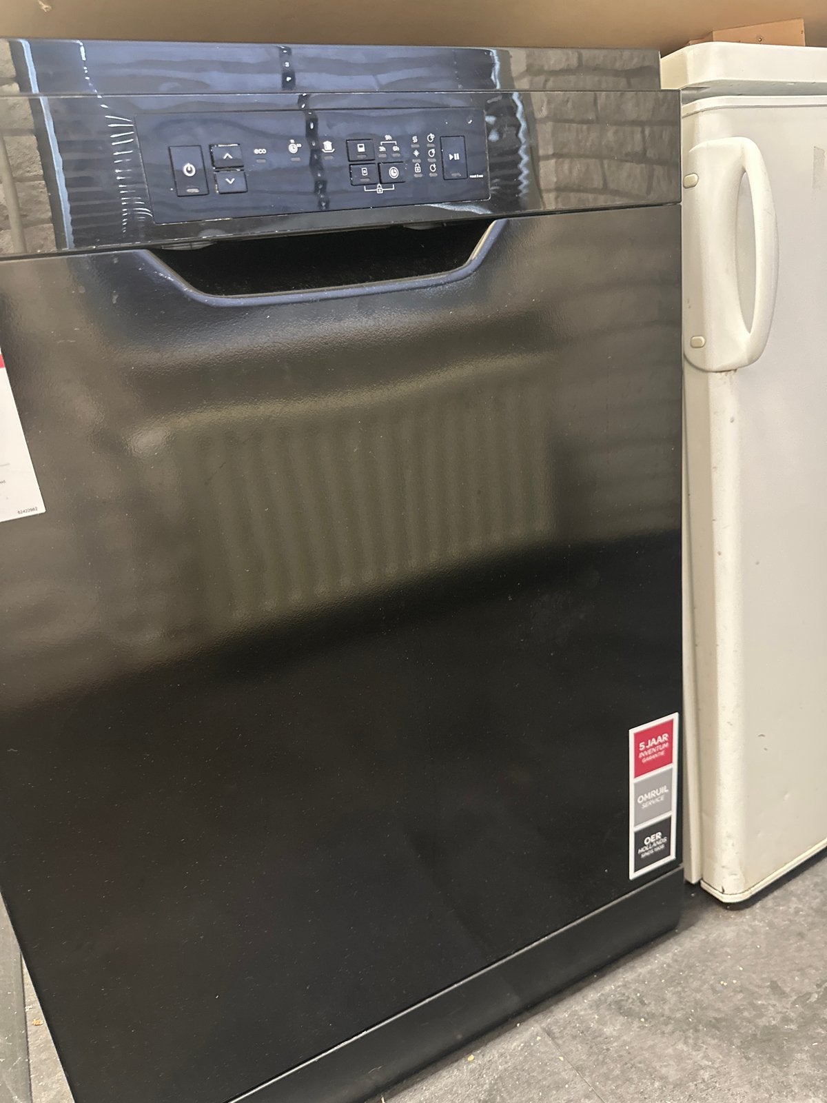 Inventum VVW6008AB Vrijstaande Vaatwasser Zwart, Witgoed en Apparatuur, Vaatwasmachines, Ophalen, 60 cm of meer, Eco programma