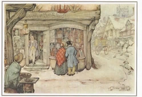 Anton Pieck prenten uit een zakelijke kalender, 1980 tot heden, Ophalen of Verzenden, Zo goed als nieuw, Prent