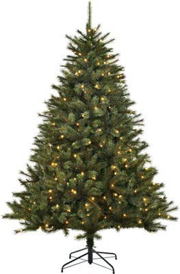 Kunstkerstboom met lichtjes 215 hoog, 145 diameter, Diversen, Ophalen, Zo goed als nieuw