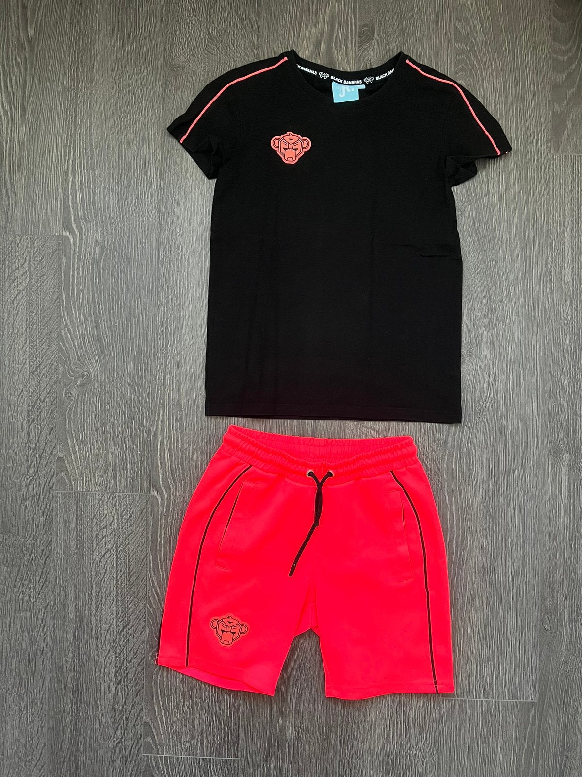 Meisjes setje  broek & shirt zwart roze Black Bananas mt 176, Kinderen en Baby's, Ophalen of Verzenden, Zo goed als nieuw, Meisje