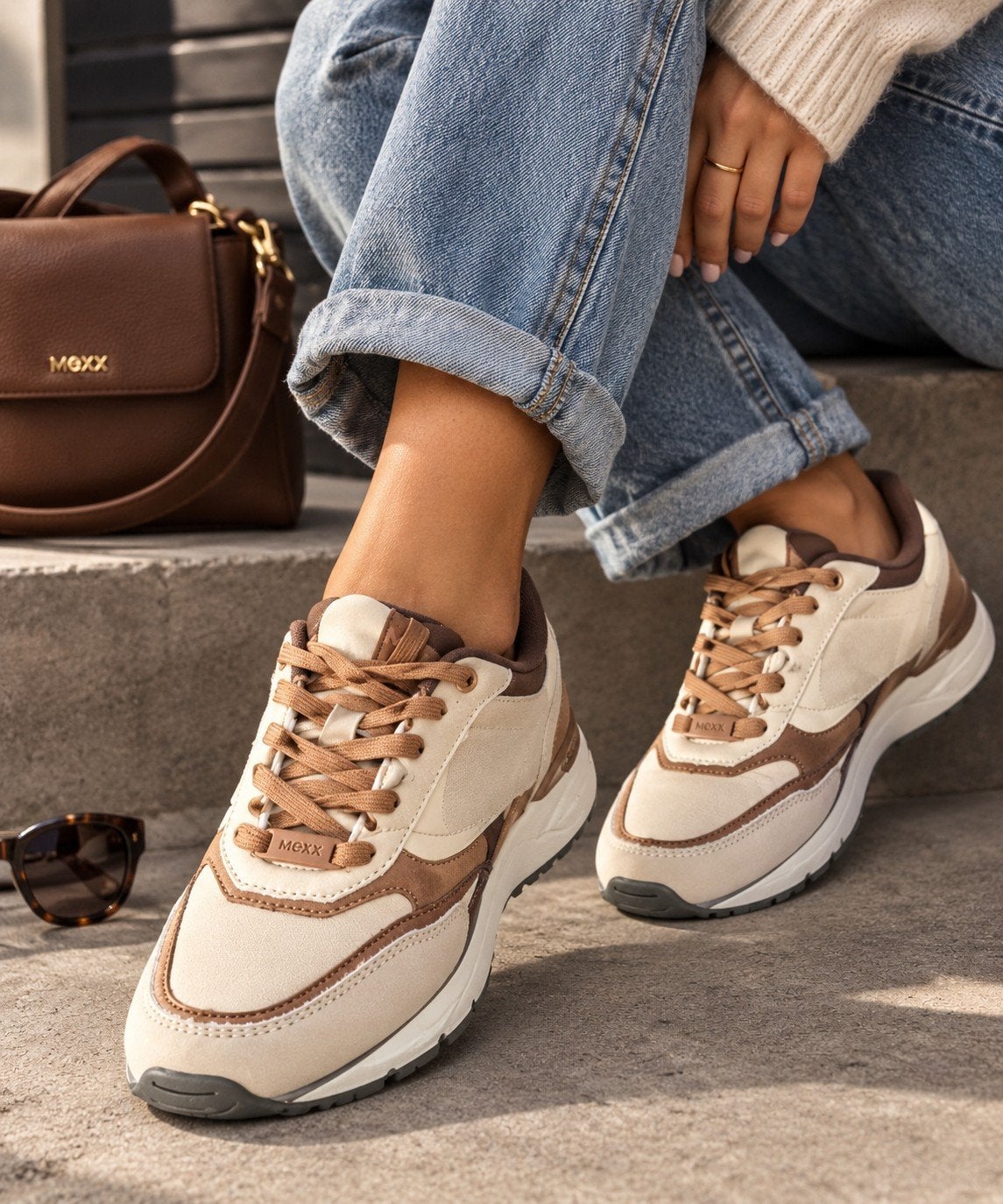 Nieuwe Mexx Solora sneakers - Beige/Bruin - Maat 36, Mexx, Beige, Nieuw, Ophalen of Verzenden