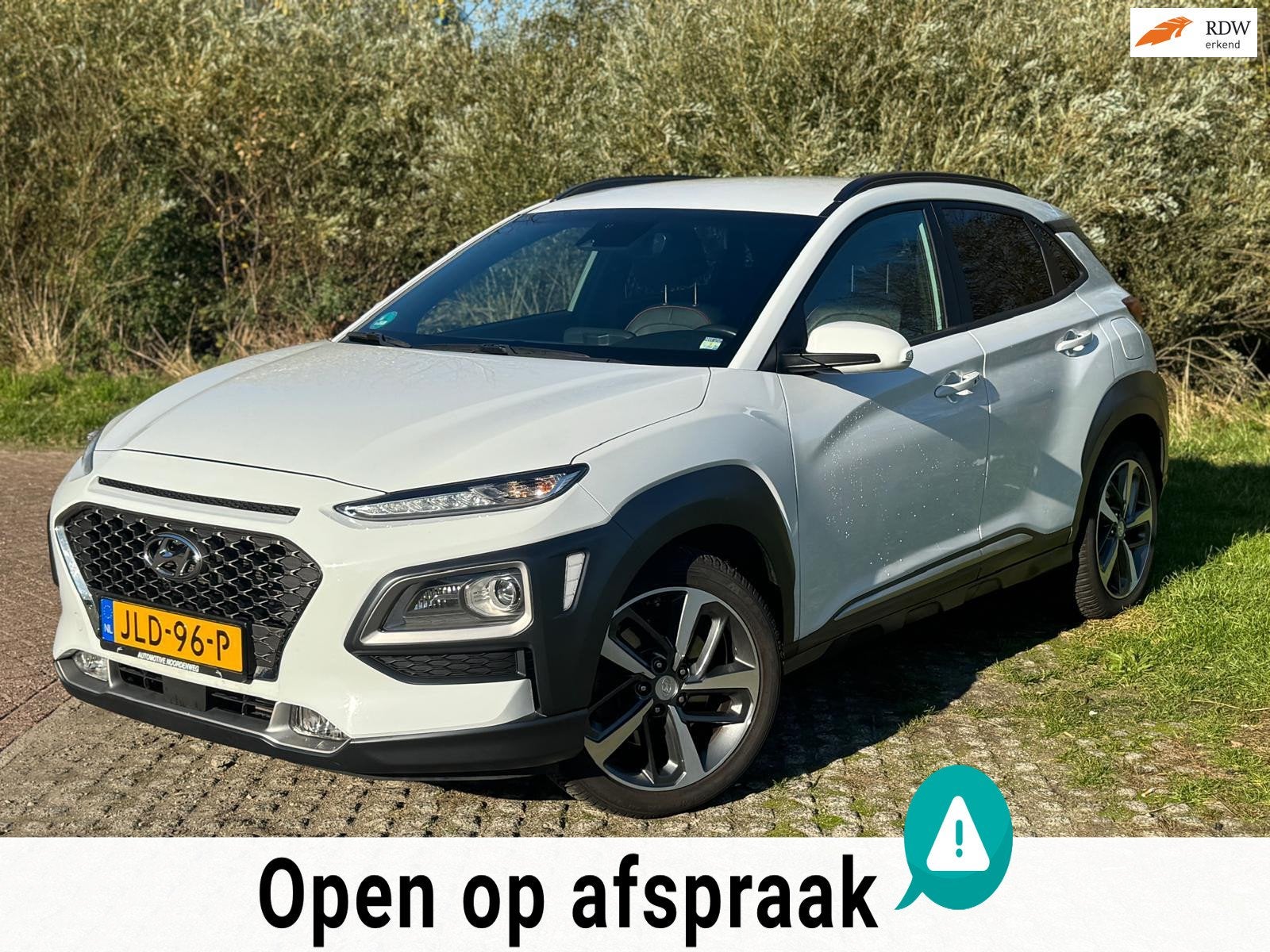 Hyundai KONA 1.6 T-GDI Premium 1E EIG / AUTOMAAT / LED, Auto's, Automaat, Dealer onderhouden, 4 cilinders, Leder en Stof