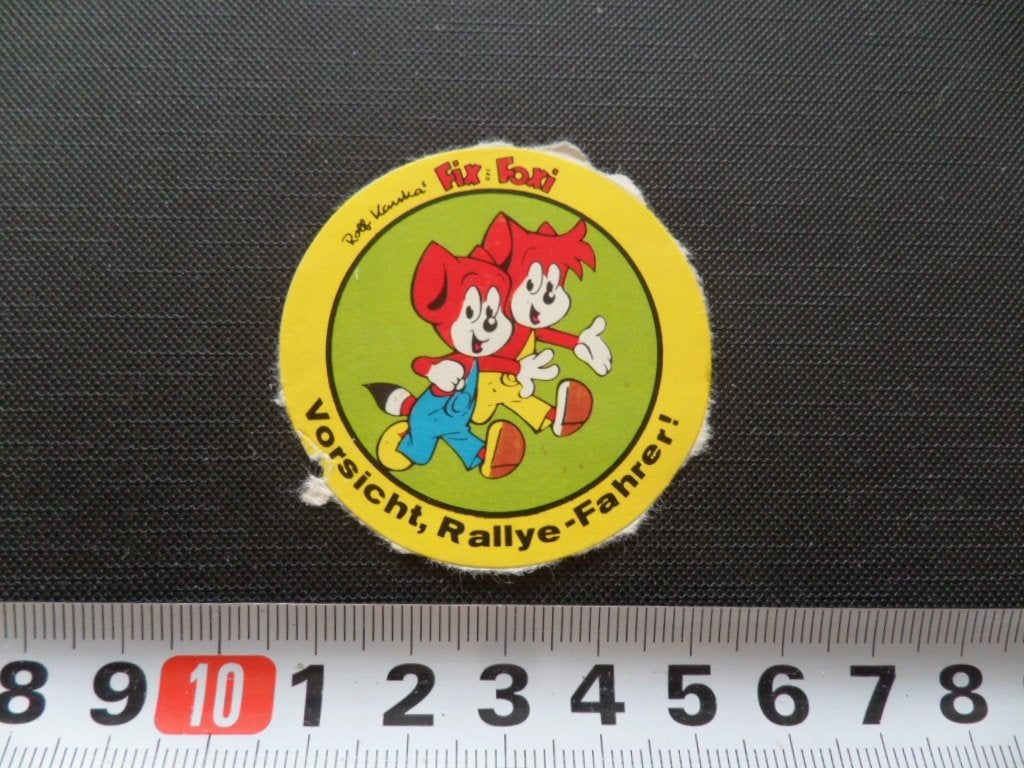 sticker strip fix & foxi - vorsicht, rallye - fahrer, Ophalen, Zo goed als nieuw