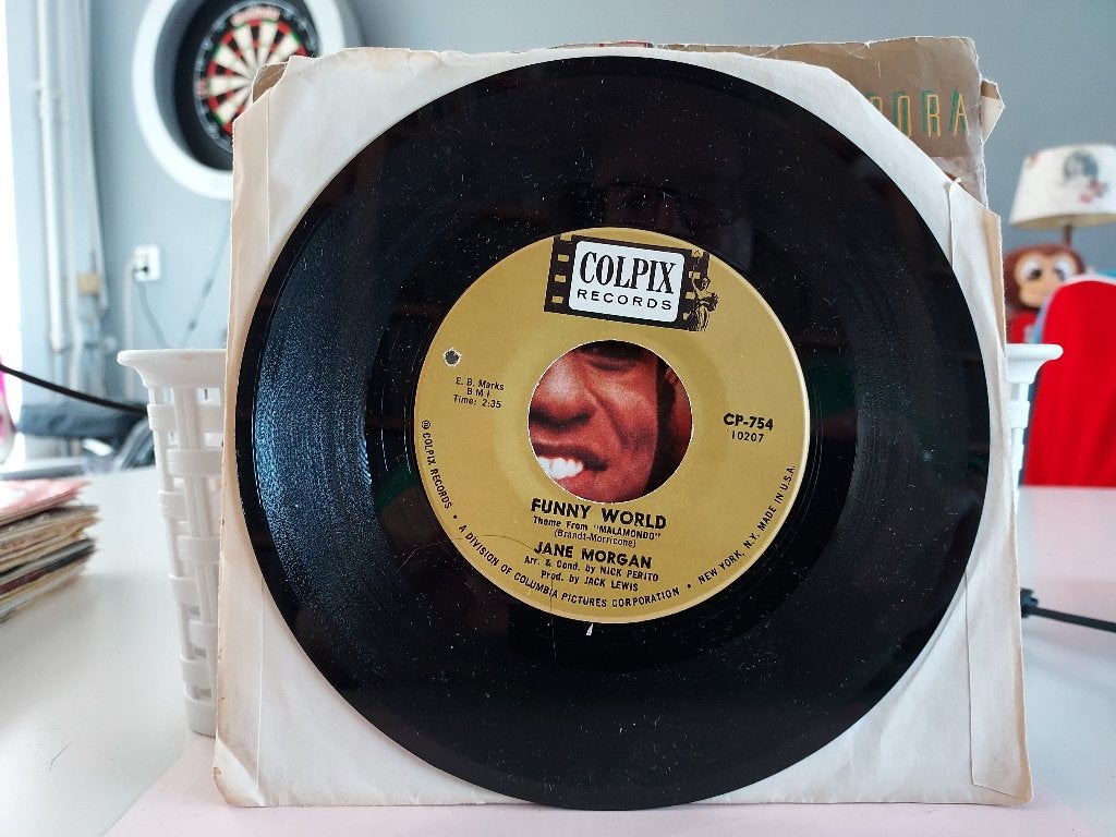 7" Single Jane Morgan - Funny World / The Poor People Of Par, Gebruikt, 7 inch, Ophalen of Verzenden, Pop