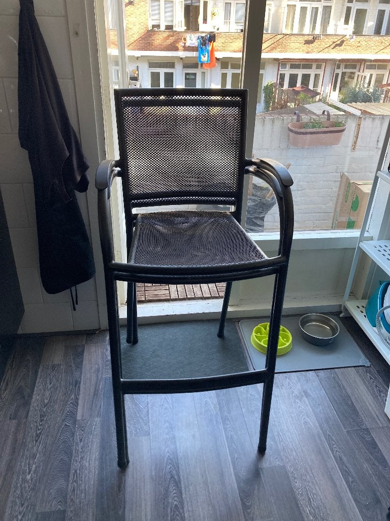 Hoge tuinstoelen, Tuin en Terras, Ophalen, Zo goed als nieuw, Metaal, Stapelbaar