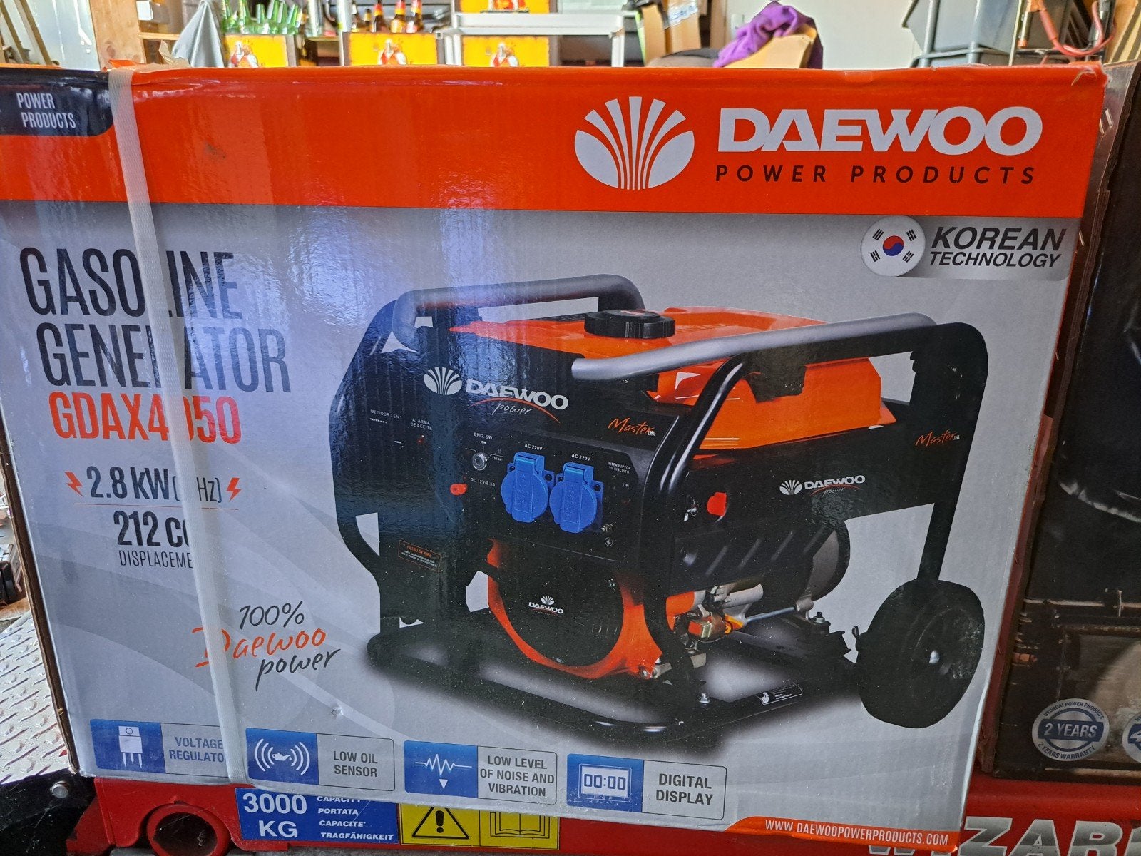 Nieuw Daewoo GDAX4050 benzine aggregaat, Ophalen, Nieuw, Minder dan 5 kVA, Benzine