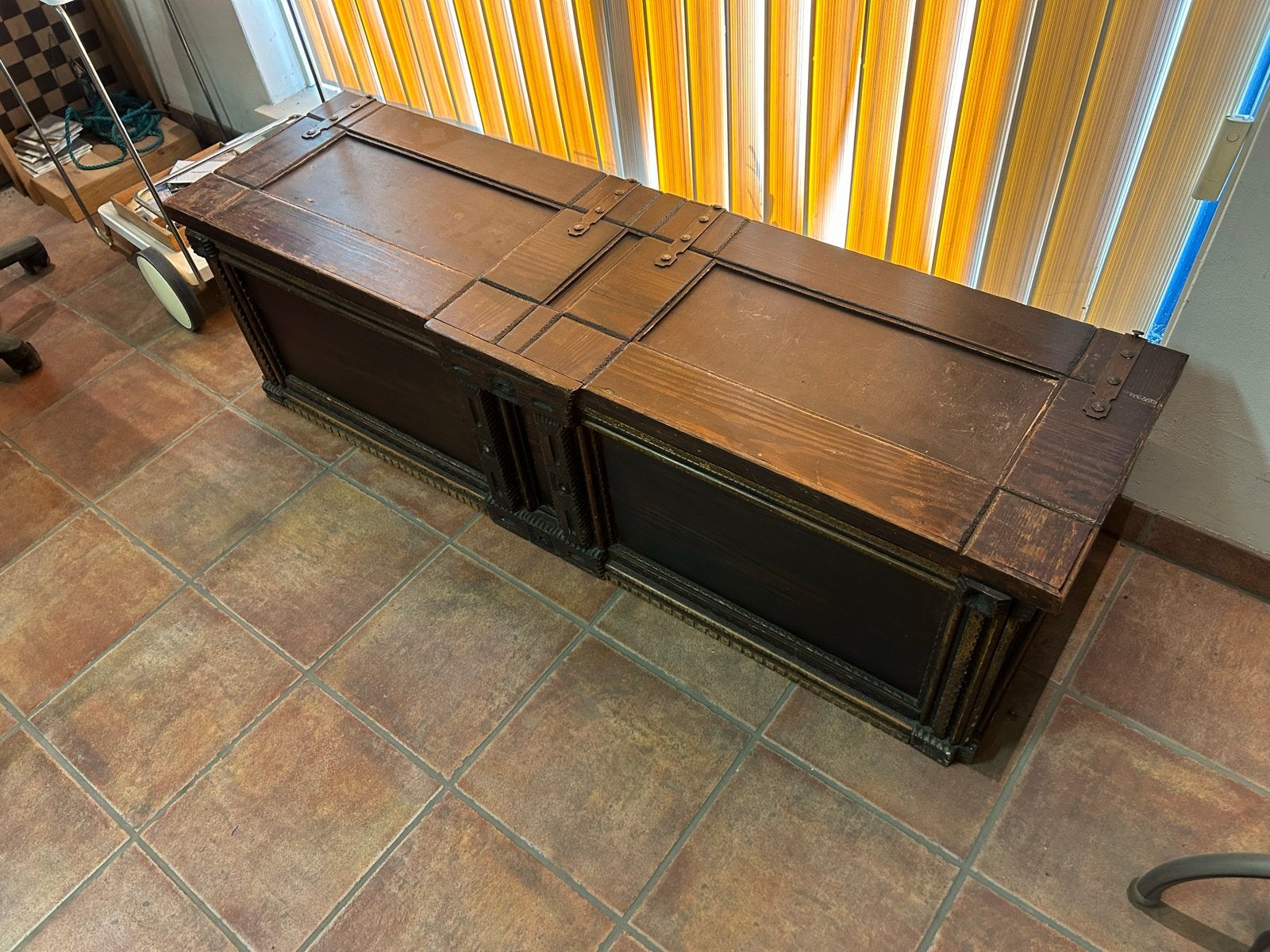 Antieke Houten Deken  Kist - Decoratieve Opbergkist, Ophalen
