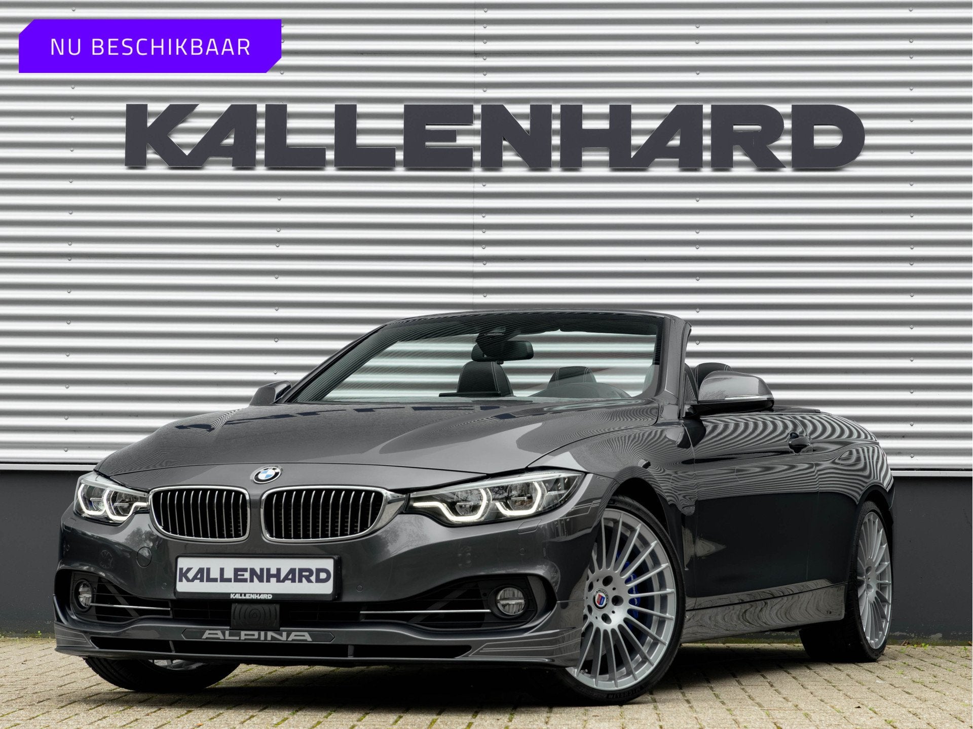 Alpina B4 S Bi-Turbo Cabrio - Volleder - Schmiederäder - NL, Auto's, Gebruikt, 4 stoelen, 441 pk, Zilver of Grijs
