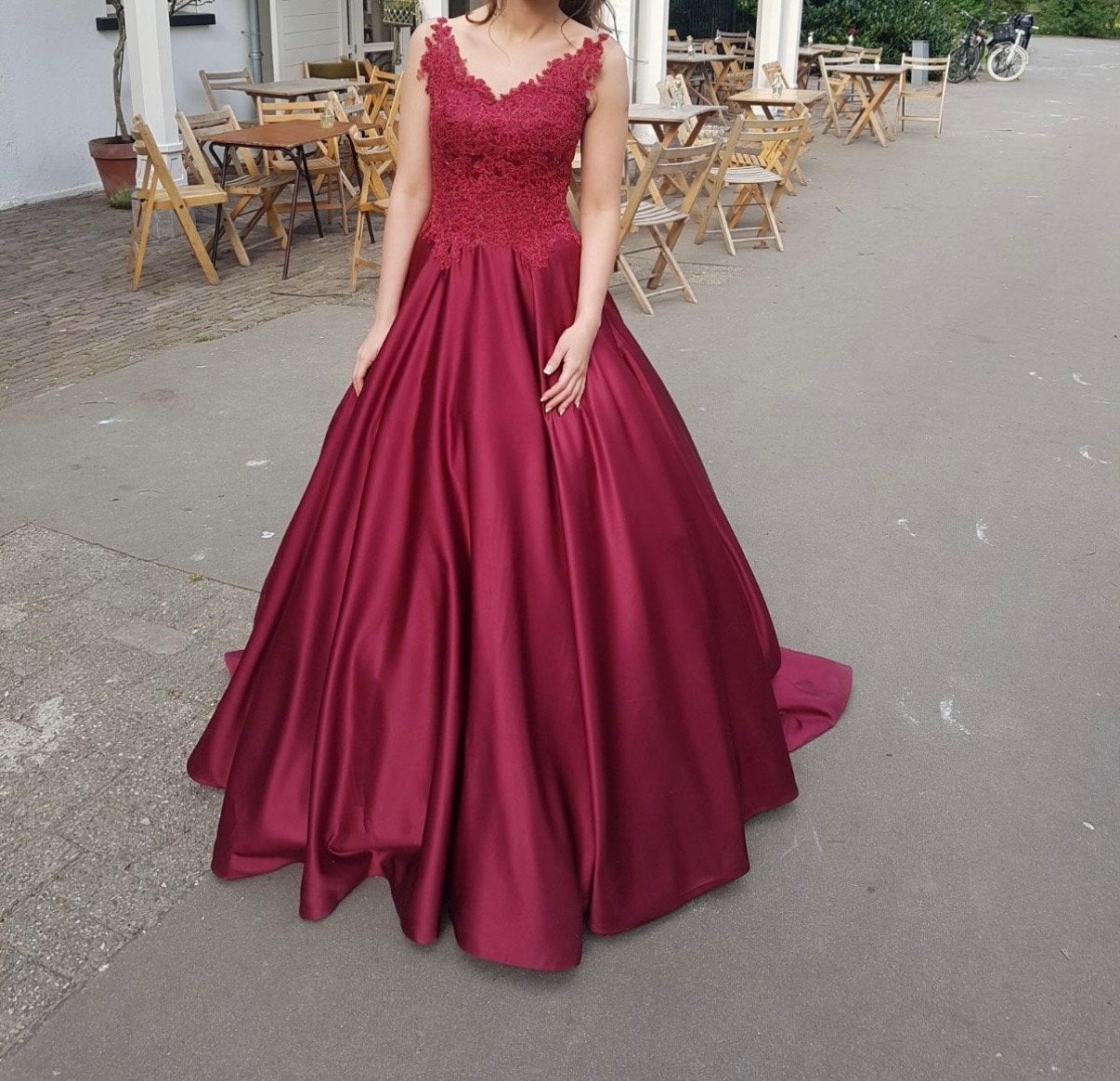 Henna jurk / kinalik, Ophalen, Zo goed als nieuw, Rood, Trouwjurk