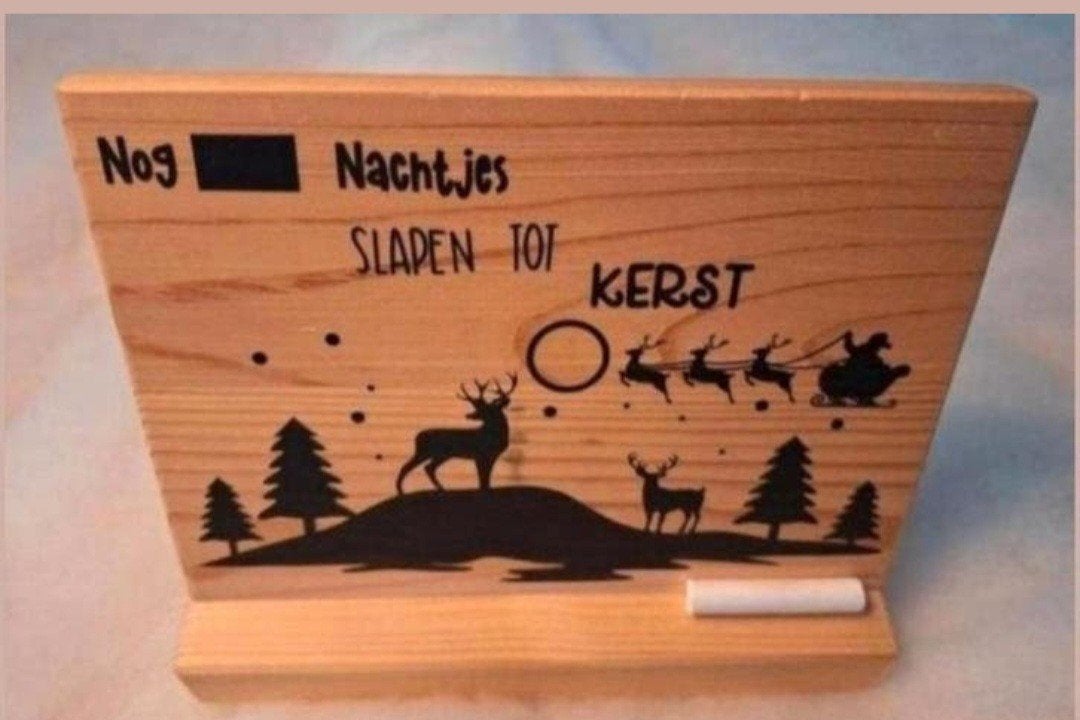 Nog zoveel nachtjes...aftelbord Kerst, Ophalen