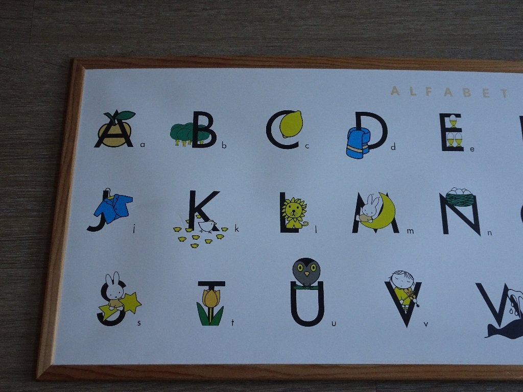 Alfabet poster /board Dick Bruna, Ophalen, Gebruikt, Rechthoekig Liggend, A1 t/m A3