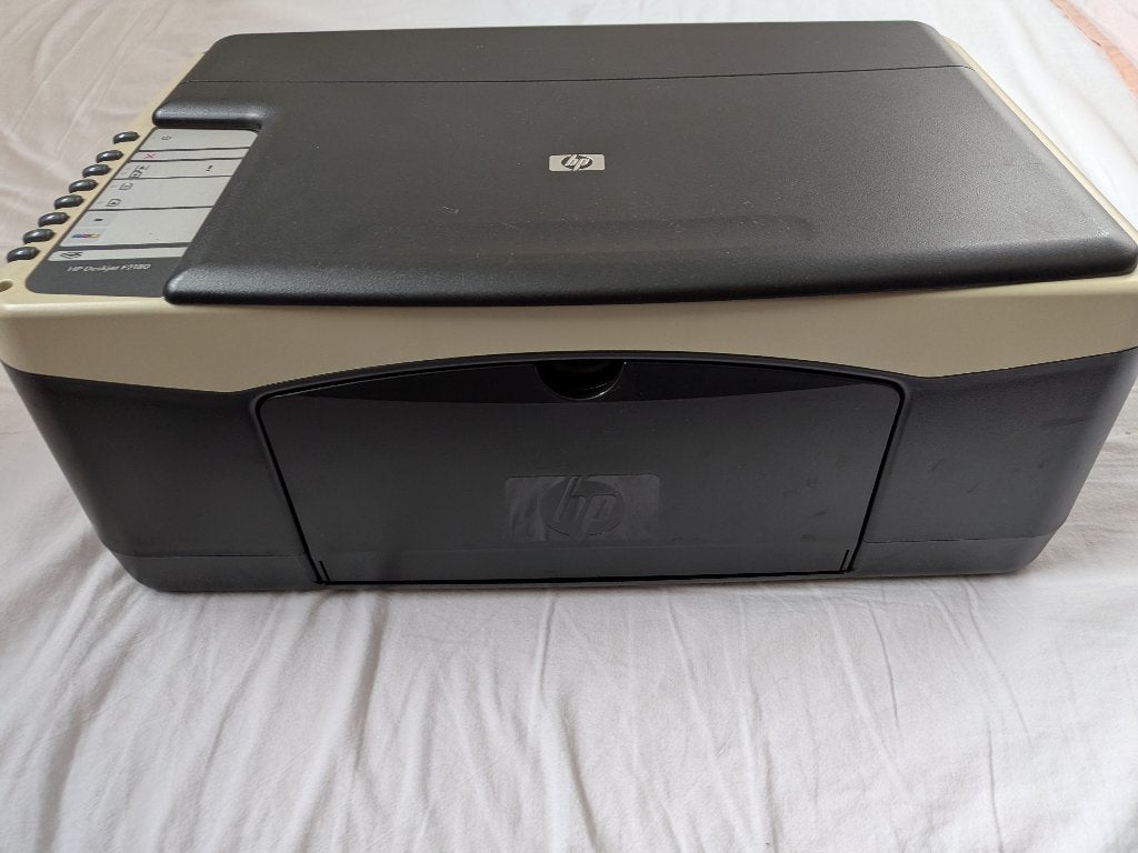 HP Deskjet F2180 + catridges; printen/scannen/kopiëren-in-1, Ophalen, Kleur printen, Gebruikt, Inkjetprinter