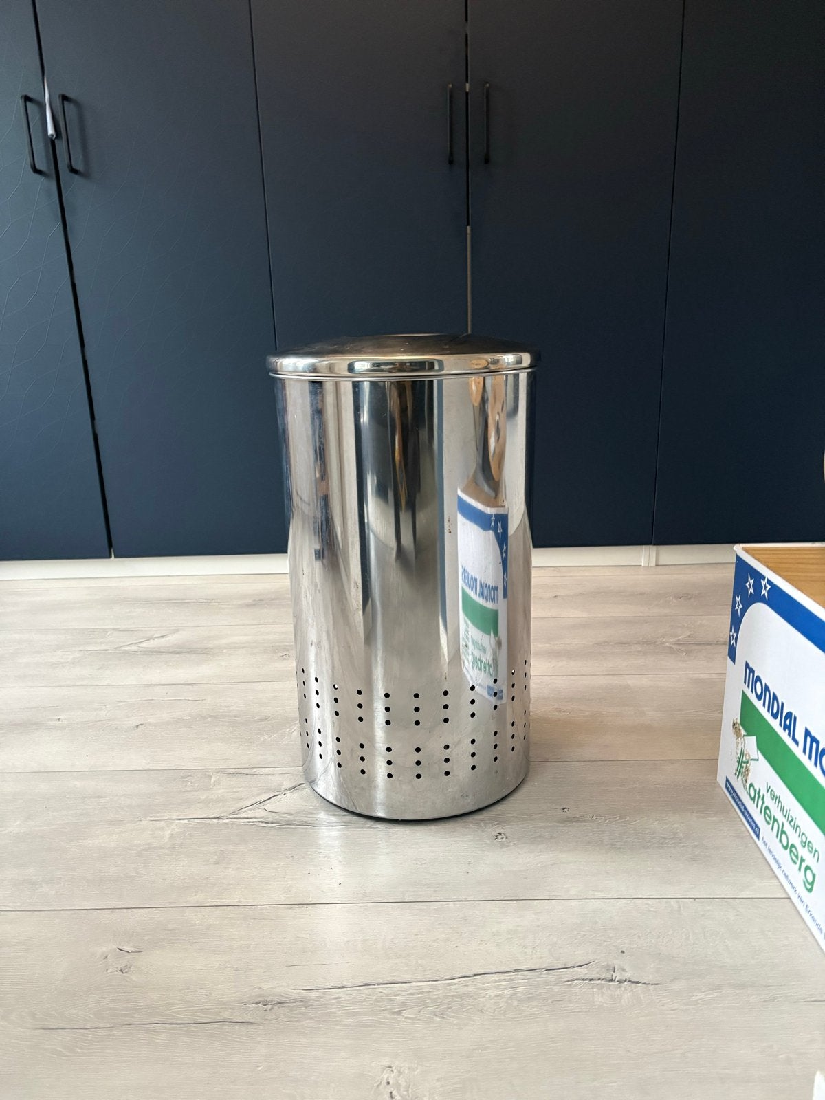 Brabantia RVS Was-/Wasmand met geperforeerde zijkanten, Huis en Inrichting, Ophalen, Gebruikt, Overige typen, 50 tot 100 cm