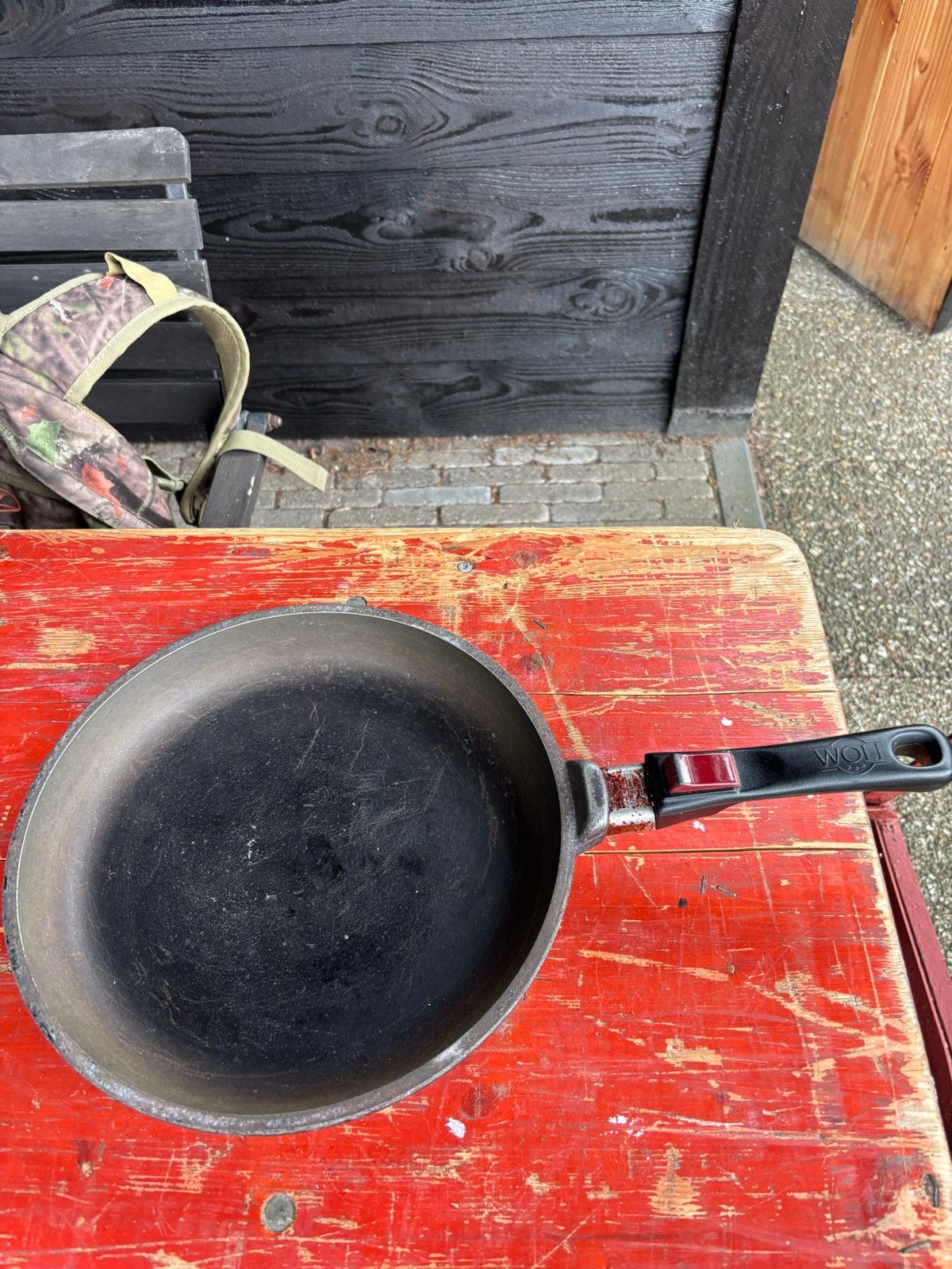 Originele Woll koekenpan - Gebruikt, Koekenpan, Gebruikt, Ophalen of Verzenden, Rvs