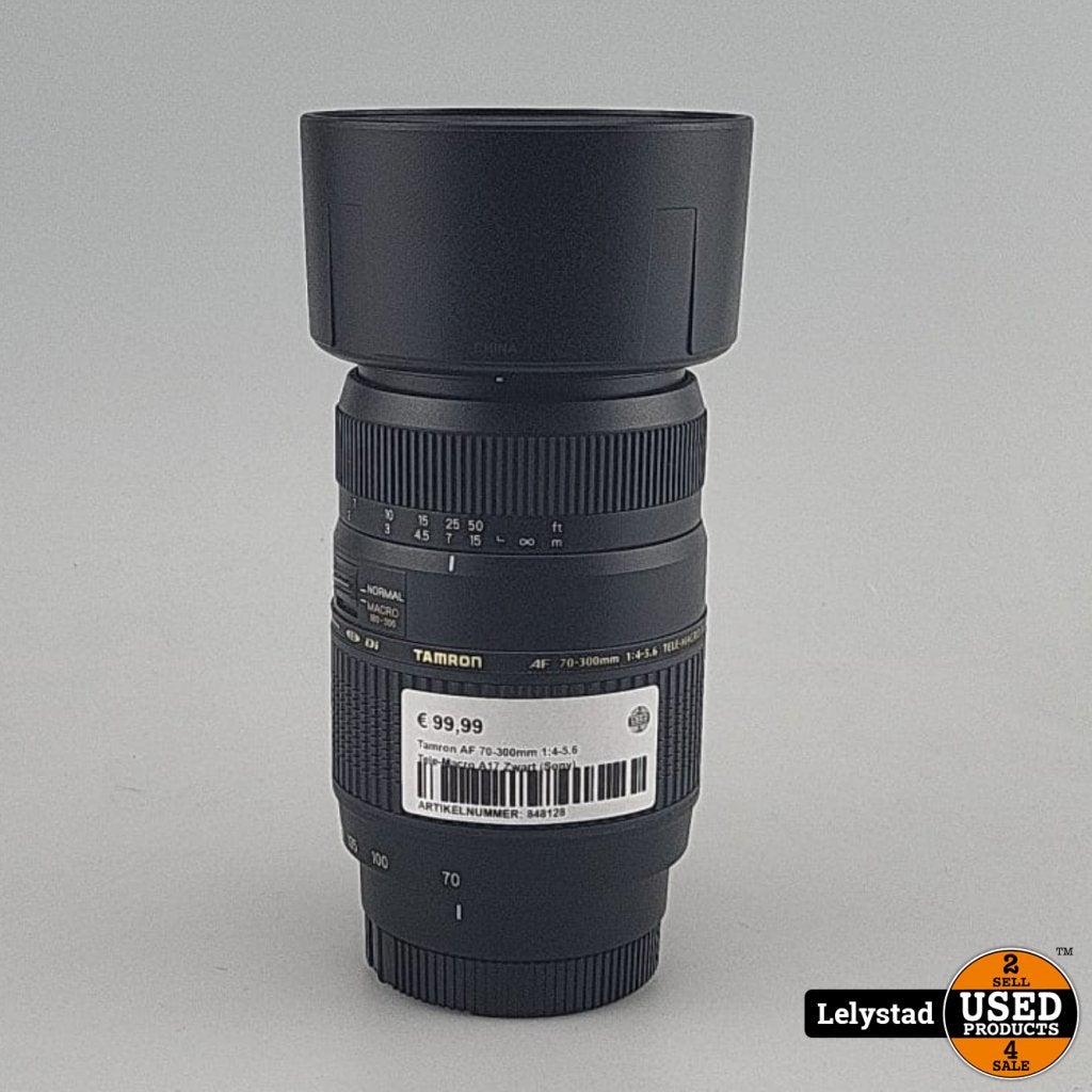 Tamron AF 70-300mm 1:4-5.6 Tele-Macro A17 Zwart, Audio, Tv en Foto, Fotografie | Lenzen en Objectieven, Gebruikt