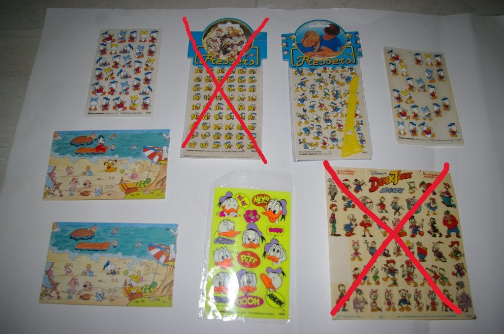 Donald Duck stickers, afwrijfplaatjes, en kaarten., Verzamelen, Ophalen of Verzenden, Overige figuren, Nieuw, Plaatje of Poster