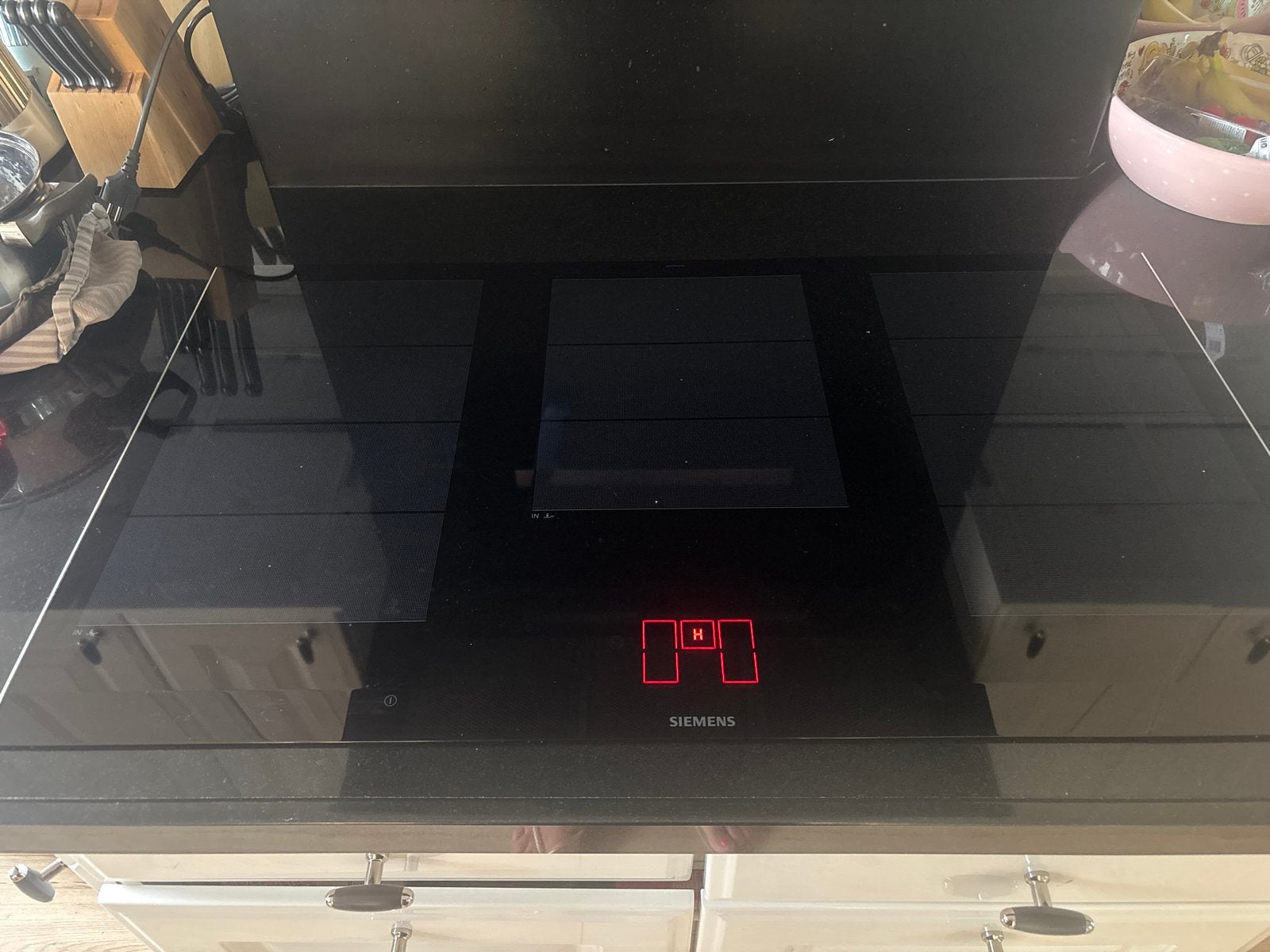 Siemens Inductiekookplaat, Ophalen, Gebruikt, 60 cm of meer, Inbouw