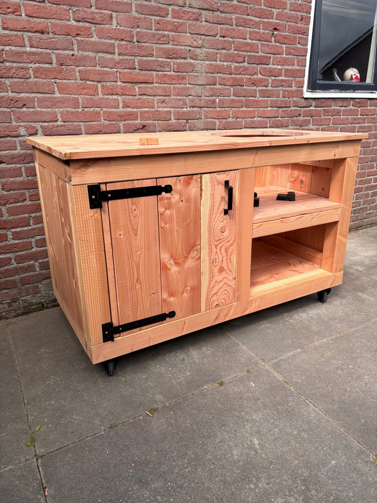 De Tors Original 150 – handgemaakte Douglas buitenkeuken, Tuin en Terras, Buitenkeukens, Ophalen of Verzenden, Nieuw, Houtskool