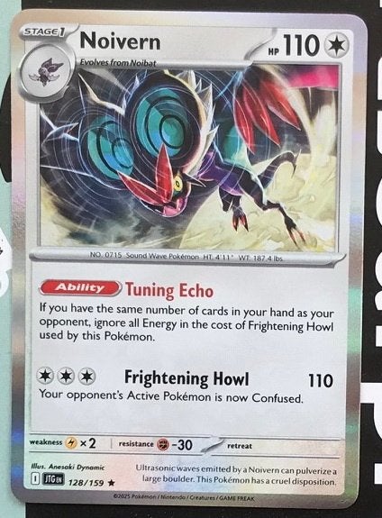 Pokemon - Noivern (JTG 128) Holo rare.., Ophalen of Verzenden, Nieuw, Losse kaart, Foil