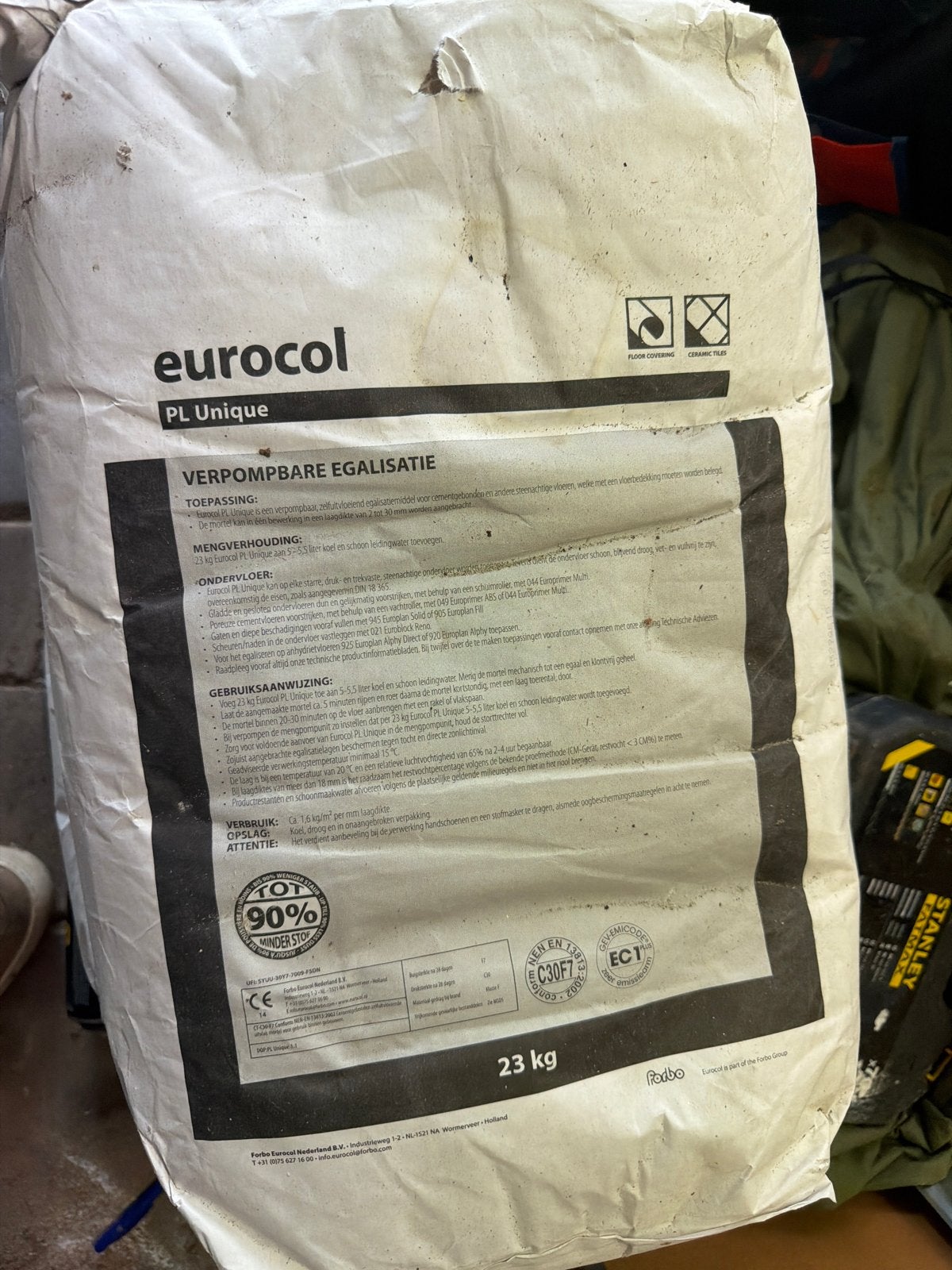 Eurocol PL Unique egaline 23kg - 4 zakken beschikbaar, Ophalen, Nieuw, Overige materialen, Overige typen