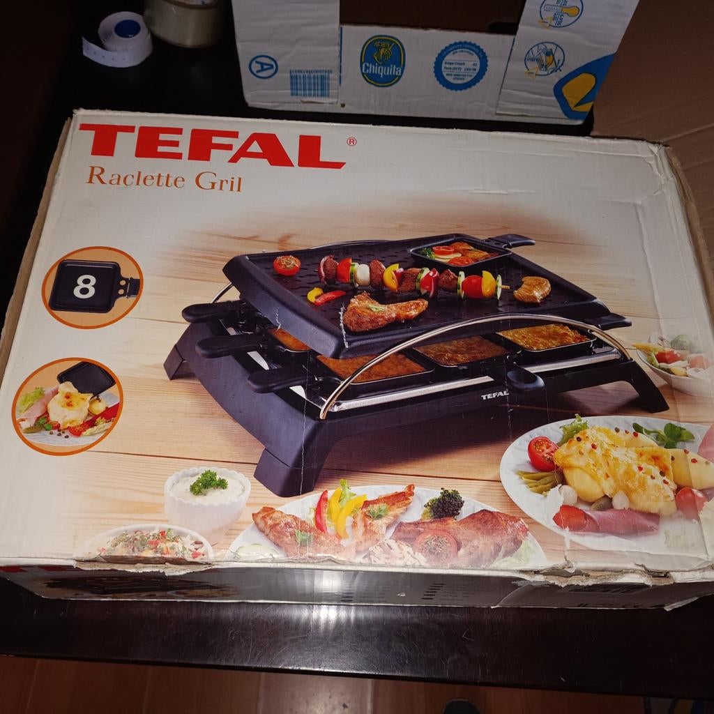 Tefal Gourmet/Raclette Grill voor 8 personen, Ophalen of Verzenden, Zo goed als nieuw, 8 personen of meer