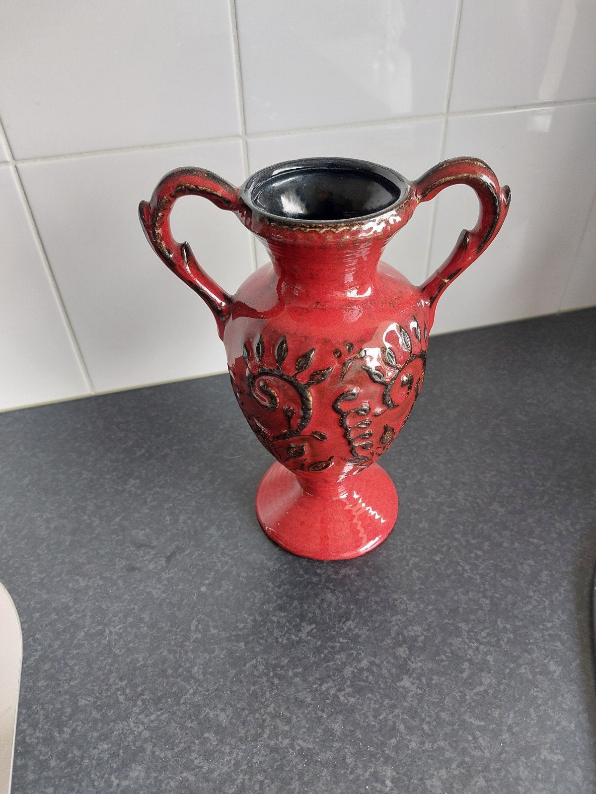 Vintage West Germany Fat Lava Vaas Rood - 1582/22, Ophalen of Verzenden