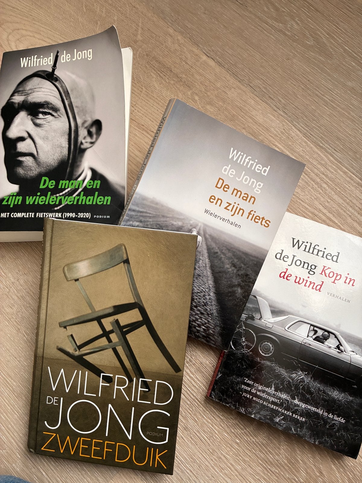 Wilfried de Jong Boeken Verzameling: Wielerverhalen en meer, Ophalen of Verzenden, Gelezen, Nederland