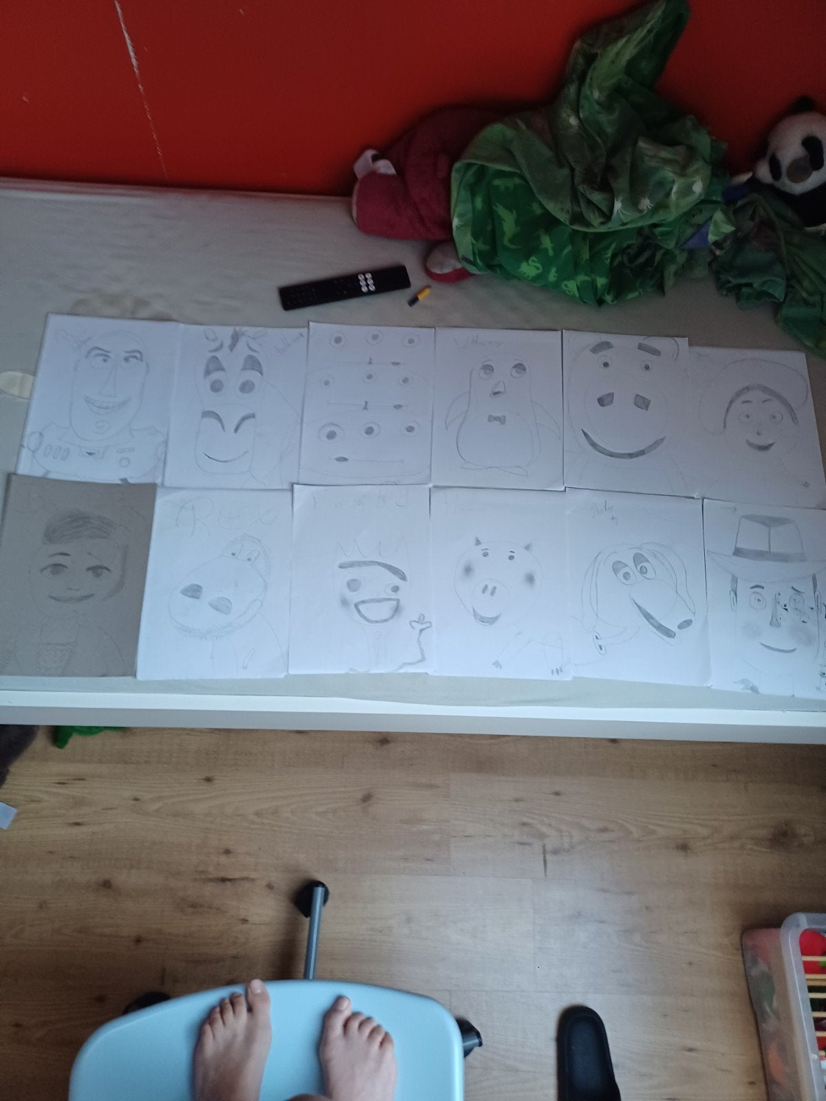 Zelf getekende Toy Story tekeningen., Ophalen of Verzenden