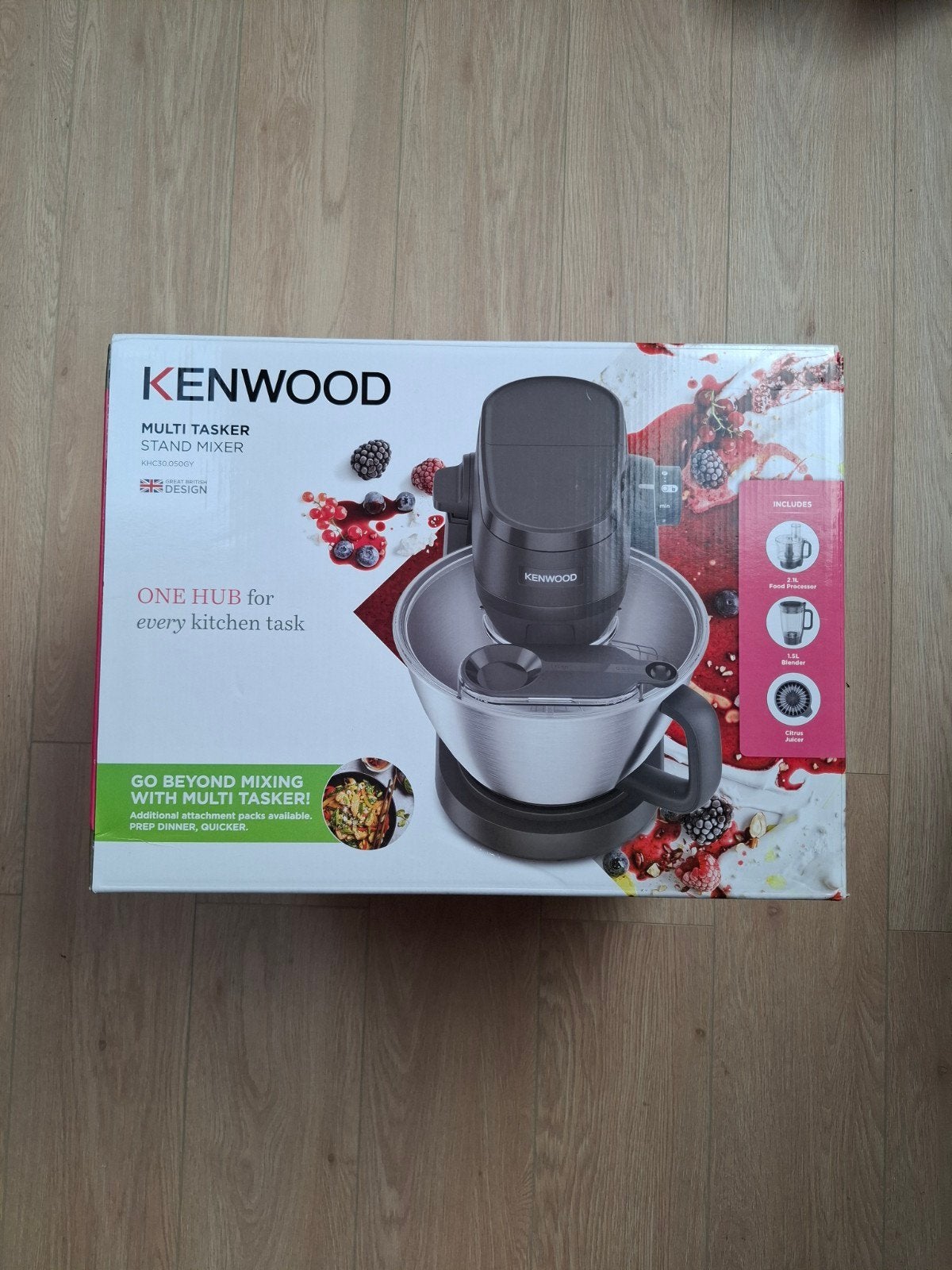 Kenwood Multi Tasker Stand Mixer KHC30 - Nieuw in doos, 4 liter of meer, Ophalen, Nieuw, 3 snelheden of meer
