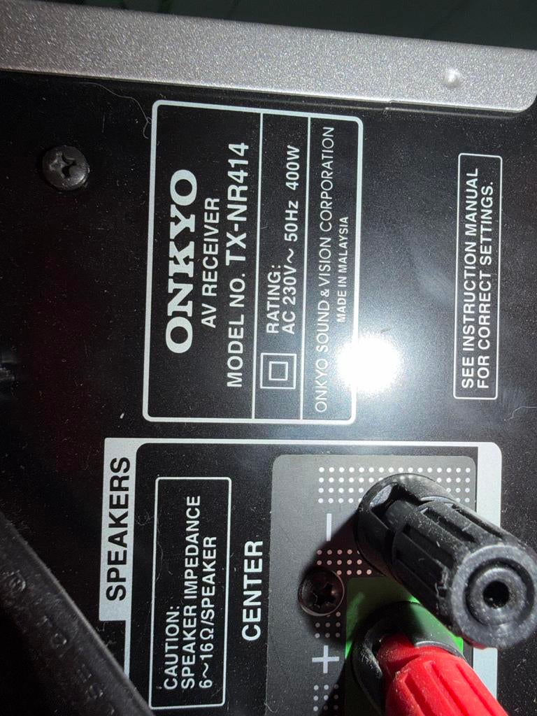 Onkyo TX-NR414 Zilver!! : Krachtige 5.1 Netwerk A/V Receiver, Audio, Tv en Foto, Versterkers en Receivers, Ophalen, Gebruikt, 60 tot 120 watt