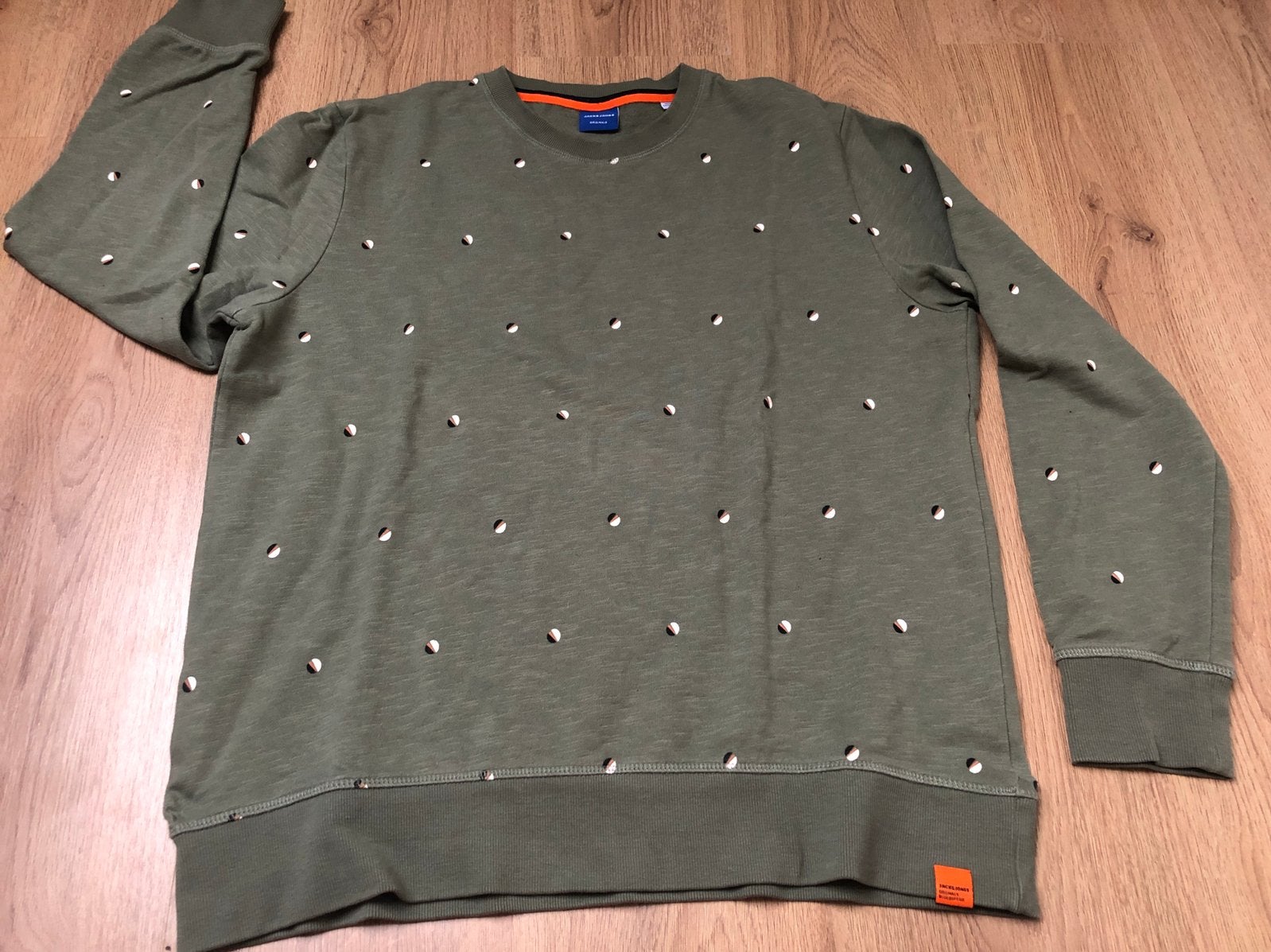 Jack&jones groene longsleeve trui xl stippen sweat crew neck, Maat 56/58 (XL), Ophalen of Verzenden, Zo goed als nieuw, X