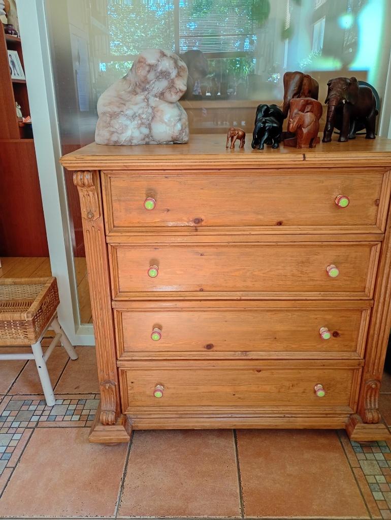 Mooi massief grenen ladekast/commode, Huis en Inrichting, Kasten | Ladekasten, Ophalen, Rustiek, 50 tot 100 cm, Zo goed als nieuw