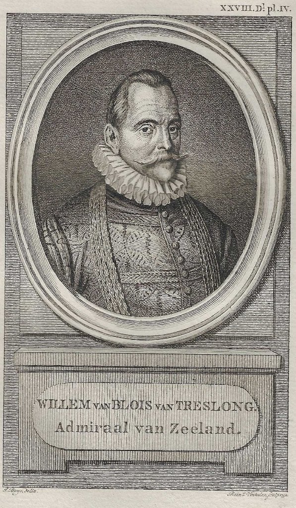 Portret Willem van Blois van Treslong Admiraal van Zeeland